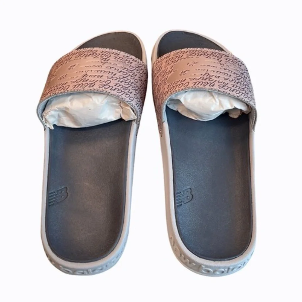 New Balance Girls Slide Size 5 Pink Gray Slides Sandals‎